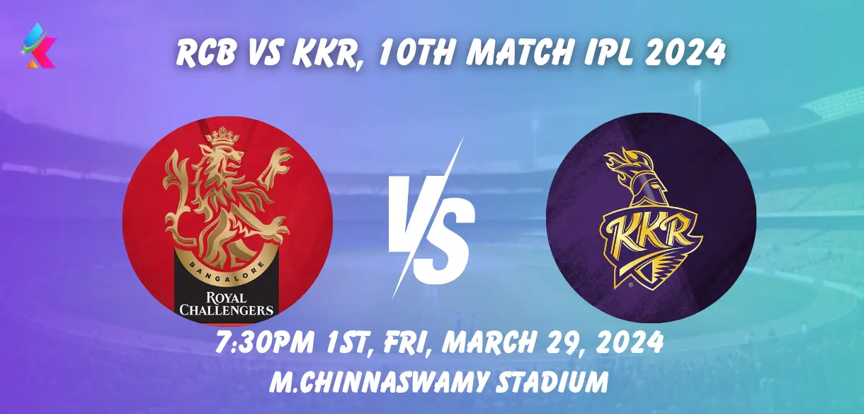 Ipl 2024 update : आज बैगलोर का मुकाबला कोलकाता से