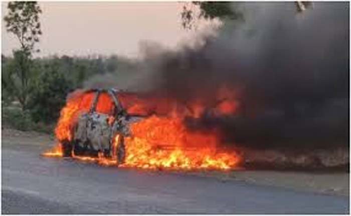 Meerut Car Fire