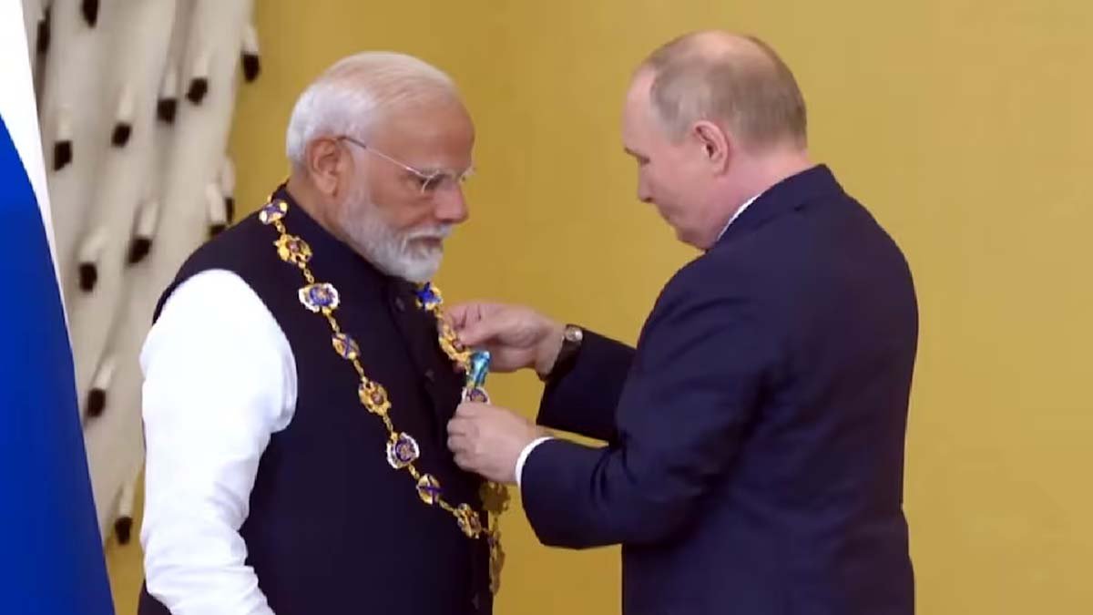 PM Modi honored in Russia