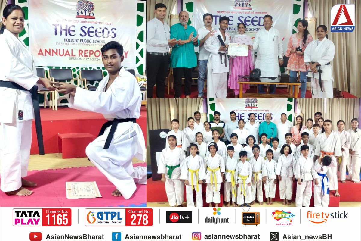 Harsha Karate Academy : बेल्ट ग्रेडिंग समारोह का आयोजन अंजुमन उर्दू गर्ल्स स्कूल मोती बाग के पास किया गया