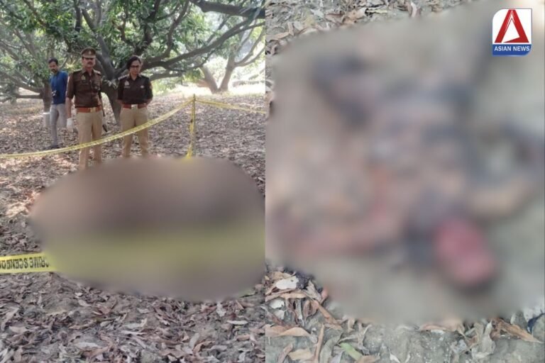 Kasganj Crime News संदिग्ध परिस्थितियों में आम के बाग में मिला युवक का आधा जला शव