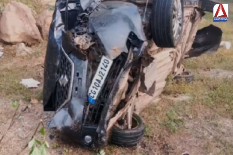 Korba Accident News तेज रफ्तार कार 25 फिट नीचे गहरी खाई में गिरी, चालक की मौत...