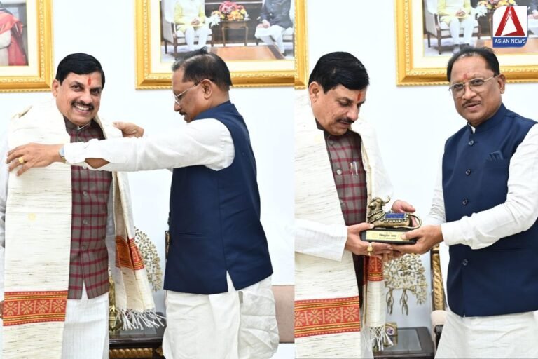 मुख्यमंत्री विष्णु देव साय ने CM डॉ. मोहन यादव का किया स्वागत,