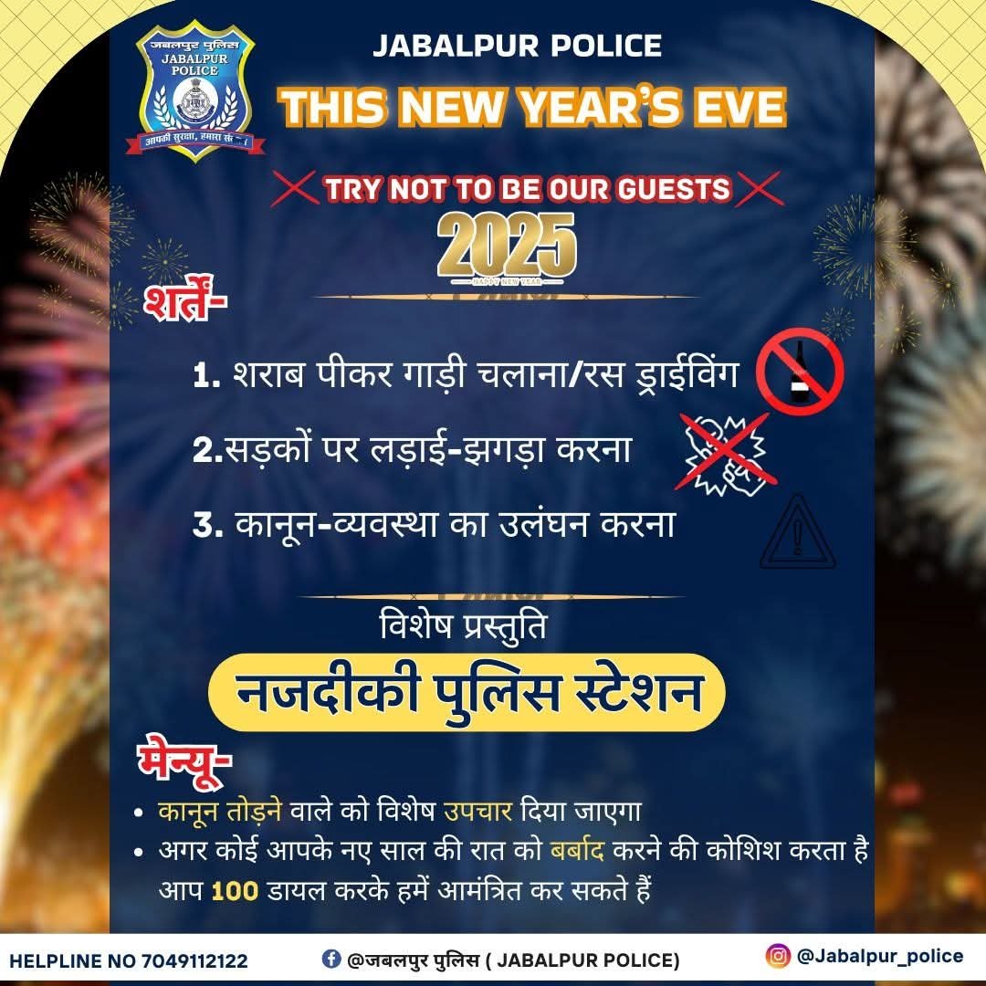 जबलपुर पुलिस का अनोखा इनविटेशन, शराबियों और अपराधियों को भेजा गया लेटर....