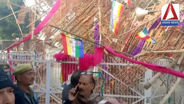 Baghpat Uttar Pradesh : 65 फीट ऊंचा मंच गिरा, 7 श्रद्धालुओं की मौत, 40 घायल