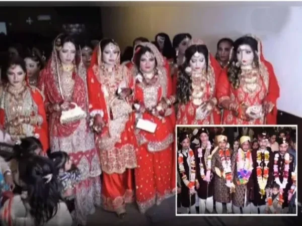छह भाइयों ने छह बहनों से की शादी, सामूहिक विवाह से सादगी का दिया सन्देश छह भाइयों ने छह बहनों से की शादी, सामूहिक विवाह से सादगी का दिया सन्देश
