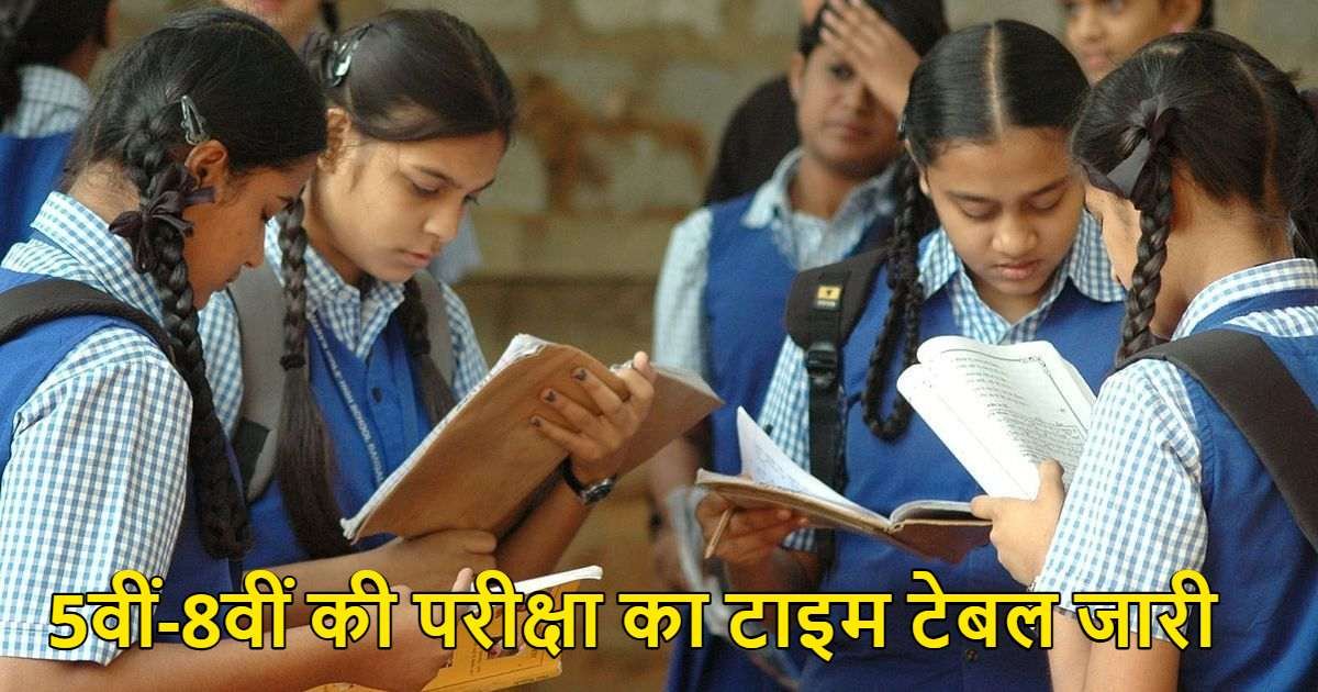 Annual Exam Time Table : 5वीं-8वीं की वार्षिक परीक्षा का टाइम टेबल जारी...