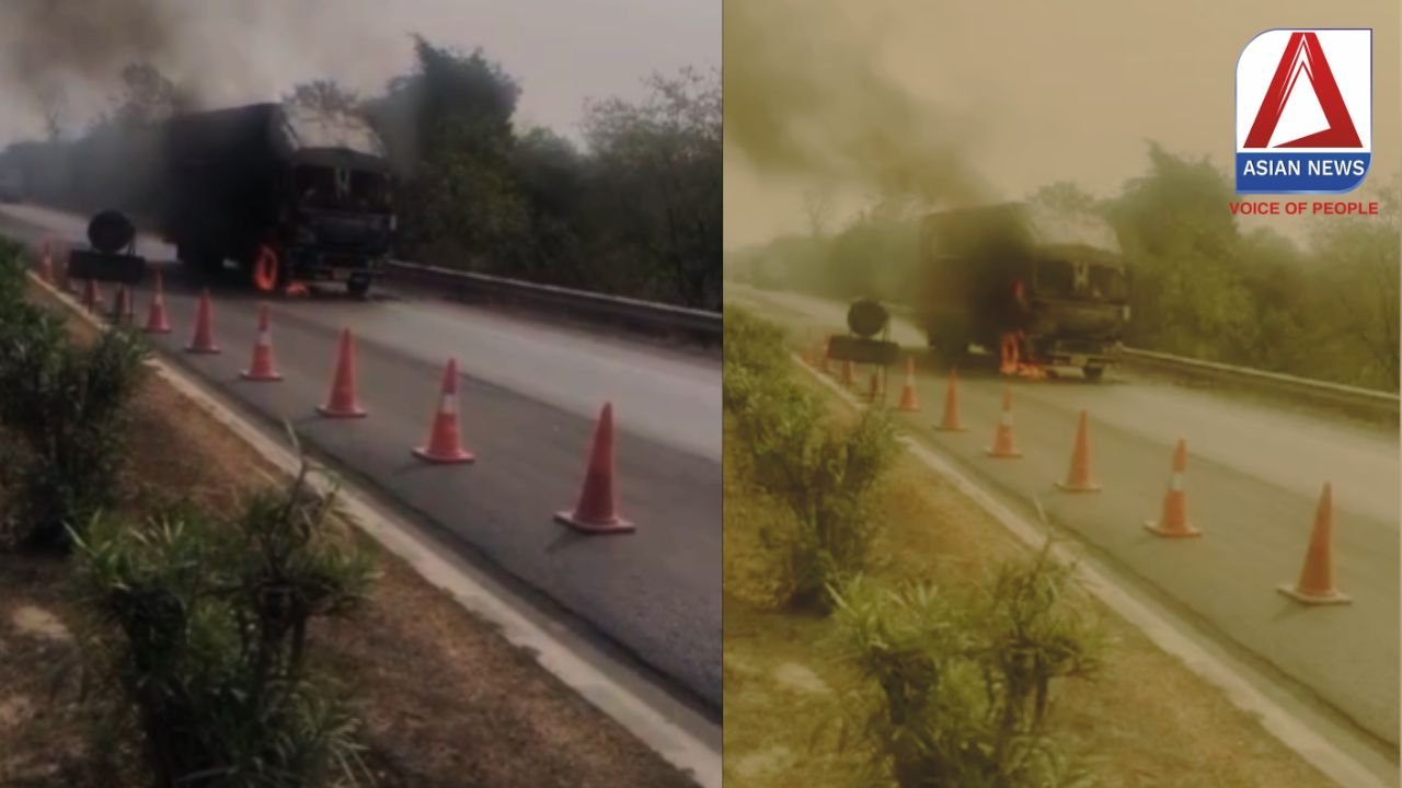 CG Mahasamund : बारदाना से लदी कंटेनर में अचानक लगी आग...वीडियो वायरल