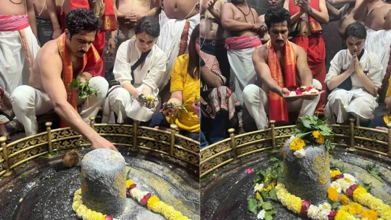 CHHAAVA : विक्की कौशल ने 'छावा' के प्रमोशन से पहले ग्रिशनेश्वर मंदिर में किया शिव पूजन...