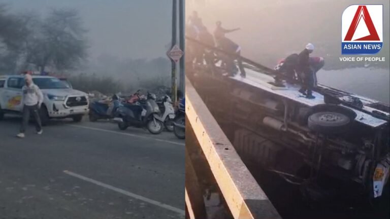 Faridkot Punjab : ट्रक से टक्कर से प्राइवेट बस नाले में गिरी....हुआ भीषण हादसा....वीडियो