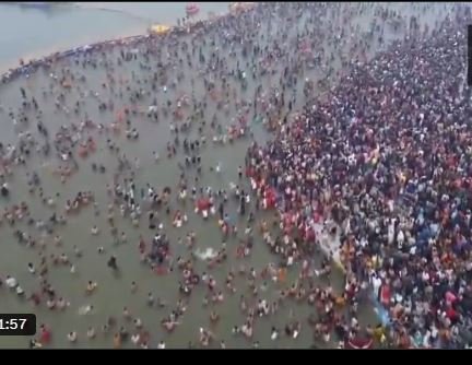 Huge crowd gathered for last bath on Mahashivratri, 3 crore devotees will take a dip today