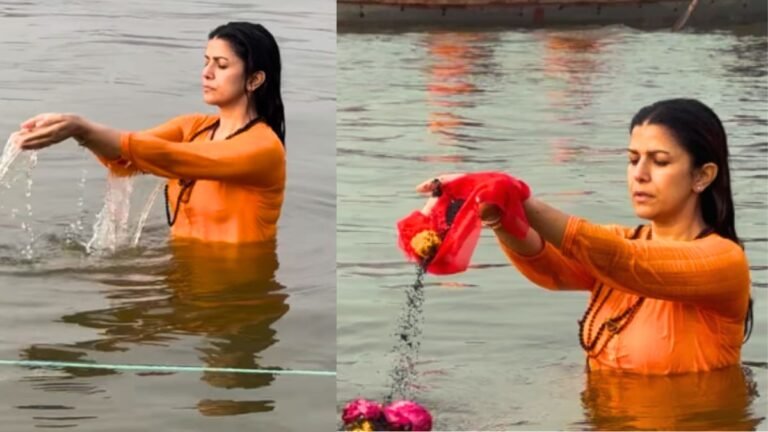 Mahakumbh 2025: एक और महिला सेलेब्रिटी पहुंची महाकुंभ, लगाई आस्था की डुबकी, तस्वीरें वायरल..