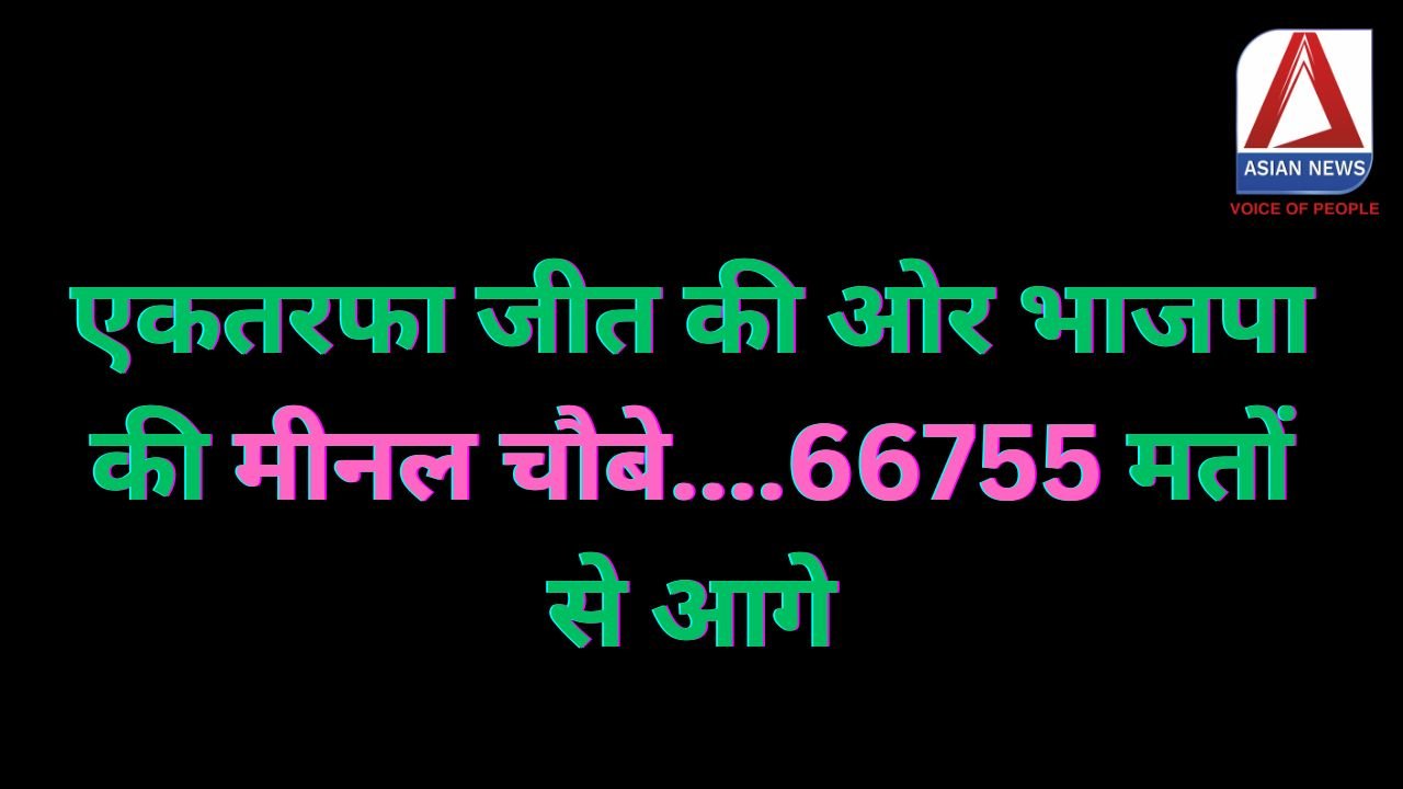एकतरफा जीत की ओर भाजपा की मीनल चौबे....66755 मतों से आगे....