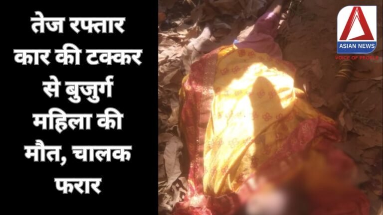 तेज रफ्तार कार की टक्कर से बुजुर्ग महिला की मौत, चालक फरार...