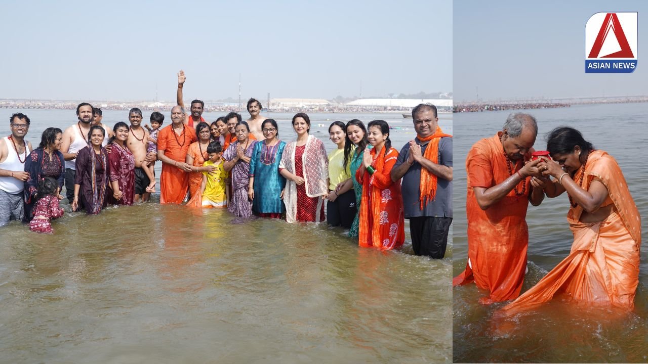 Mahakumbh 2025: सांसद बृजमोहन अग्रवाल ने प्रयागराज में सपरिवार किया स्नान...