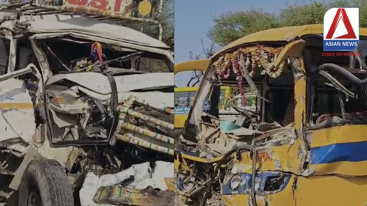 भिंड में भीषण सड़क हादसा, स्कूल बस के उड़े परखच्चे...कई मासूम बच्चे घायल....