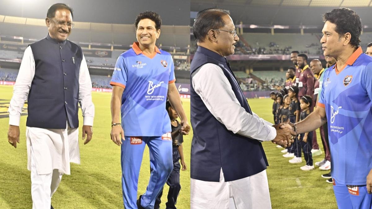 IML 2025: रायपुर में इंटरनेशनल मास्टर्स लीग टी-20 चैंपियनशिप का आगाज, CM साय ने की सचिन तेंदुलकर से मुलाकात