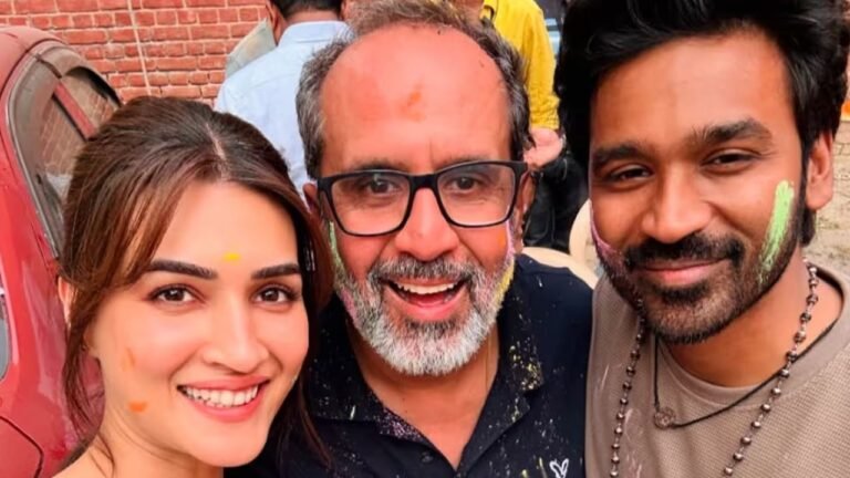 Tere Ishq Main: कृति सेनन और धनुष ने 'तेरे इश्क में' के सेट पर खेली होली, तस्वीरें वायरल...