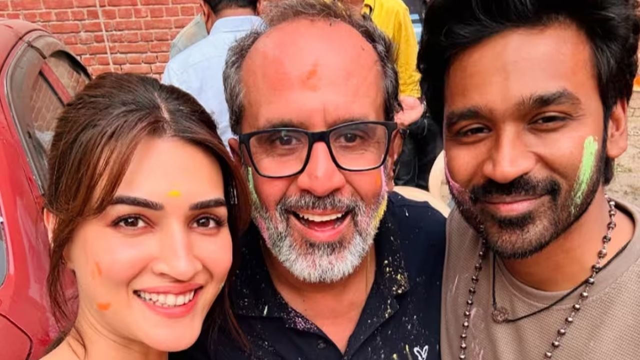Tere Ishq Main: कृति सेनन और धनुष ने 'तेरे इश्क में' के सेट पर खेली होली, तस्वीरें वायरल...