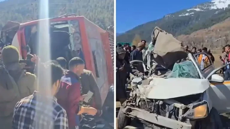 जम्मू-कश्मीर के गांदरबल में बस और कार की जबरदस्त टक्कर, 4 की मौत, कई घायल...