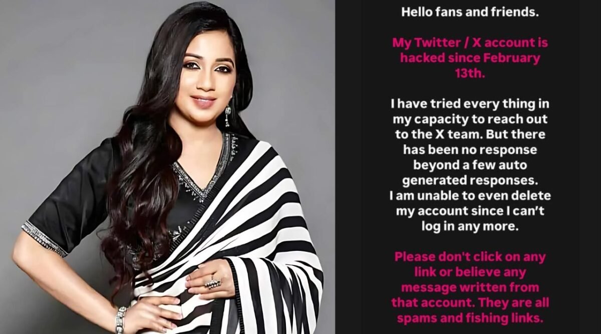 Shreya Ghoshal: बॉलीवुड सिंगर श्रेया घोषाल का X अकाउंट हुआ हैक, अब तक नहीं हुआ रिकवर...