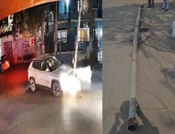 Raipur City News : न्यूज प्लस 21 और एशियन न्यूज की खबर का असर, कबीर नगर चौक पर खड़ा पोल को नगर निगम ने तत्काल हटवाया...