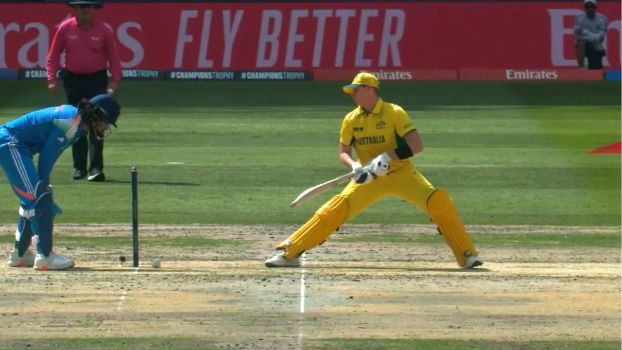 CT 2025 IND vs AUS: स्टम्प पर गेंद लगी, लेकिन आउट नहीं हुए स्मिथ, ICC के इस नियम ने बचाया विकेट...