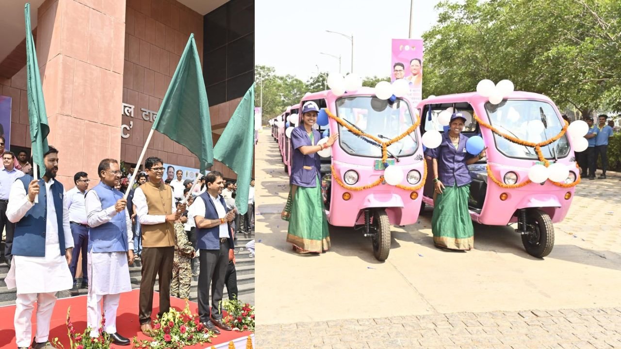 Raipur News : नवा रायपुर में मुख्यमंत्री ने किया “ई-ऑटो सेवा” का शुभारंभ