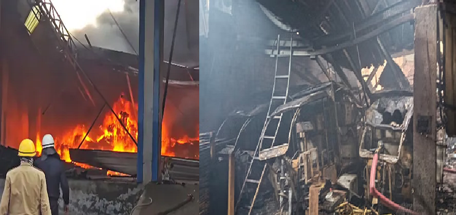 Fire at E-Charging Station in Delhi