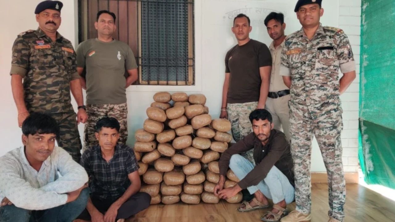 CG Crime : ट्रक से 1 क्विंटल गांजा बरामद, तीन अंतर्राज्यीय तस्कर गिरफ्तार