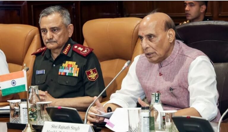Operation Sindoor CDS and 3 army chiefs reached Defense Ministry, meeting with Rajnath Singh, heavy firing on border
