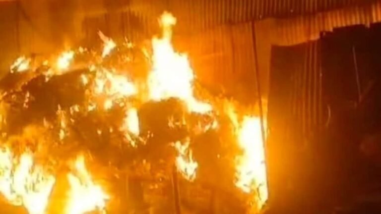Huge Fire in Firecracker Warehouse