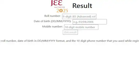 JEE Advanced Result 2025