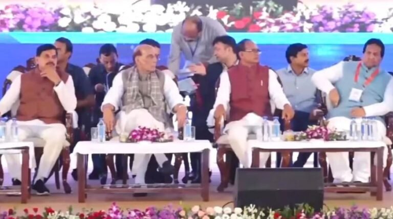 MP News Defense Minister Rajnath Singh performed the Bhoomi Pujan of Brahma project in Raisen, first time Vande Bharat and Metro coaches will be made in Madhya Pradesh