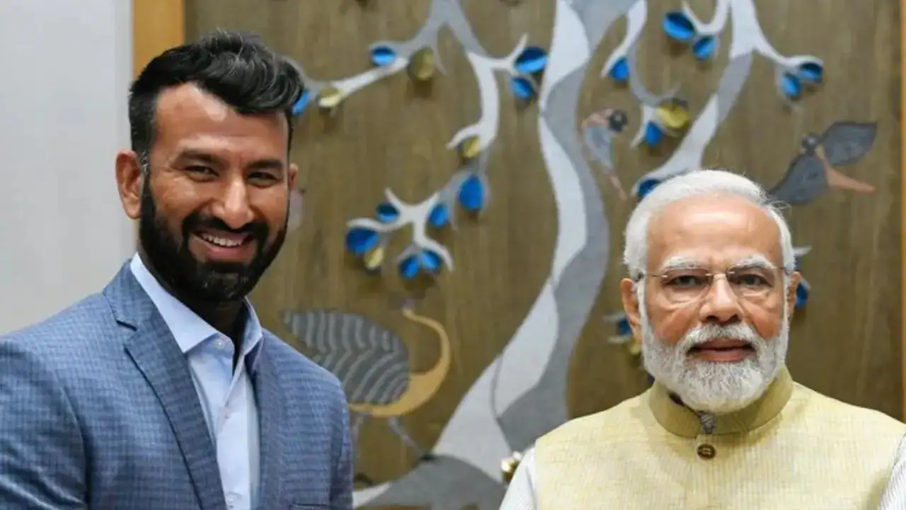 PM Modi-Cheteshwar Pujara