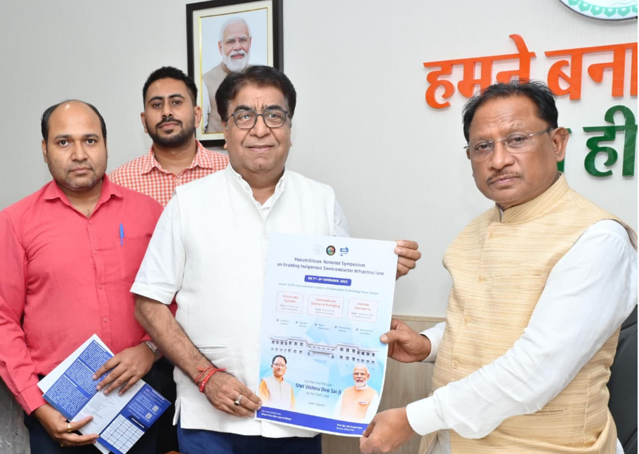 CG News: CM विष्णुदेव ने किया “मेक-इन-सिलिकॉन” पोस्टर और वेबसाइट का शुभारंभ, साय बोले- छत्तीसगढ़ राष्ट्रीय सेमीकंडक्टर मिशन में निभाएगा अग्रणी भूमिका CG News: CM विष्णुदेव ने किया “मेक-इन-सिलिकॉन” पोस्टर और वेबसाइट का शुभारंभ, साय बोले- छत्तीसगढ़ राष्ट्रीय सेमीकंडक्टर मिशन में निभाएगा अग्रणी भूमिका