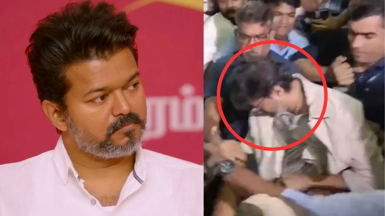 Thalapathy Vijay : चेन्नई एयरपोर्ट पर फैंस की भीड़ में गिर पड़े थलपति विजय, VIDEO वायरल