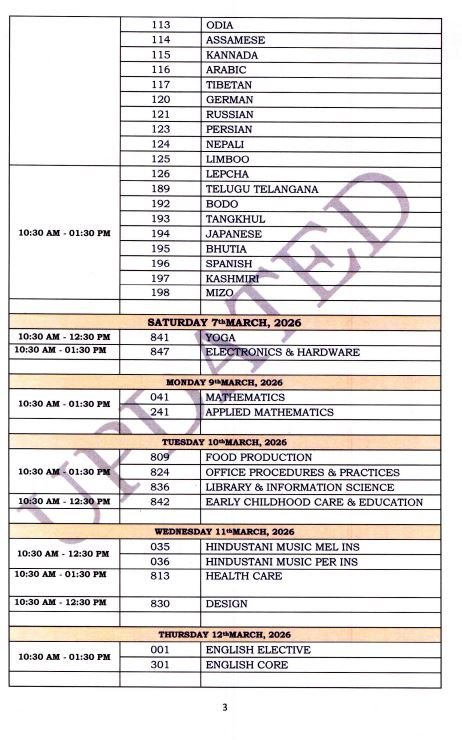 CBSE Board Exam 2026: कक्षा 10वीं और 12वीं की परीक्षाओं की तारीखों में बदलाव के बाद डेटशीट जारी, 3 मार्च की परीक्षाएं स्थगित, देखें पूरा शेड्यूल 4 33