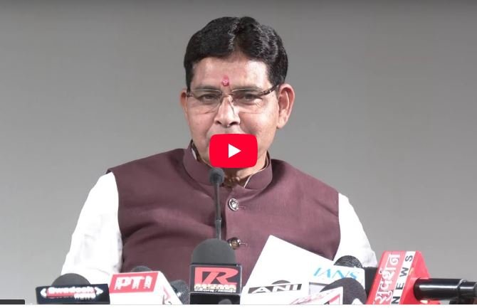 Revenue Minister Tank Ram Verma is giving information about work done by department in last 2 years