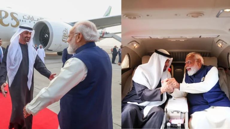 UAE President India Visit: एयरपोर्ट पर पीएम मोदी ने यूएई राष्ट्रपति का किया स्वागत, 2 घंटे की मुलाकात में कई मुद्दों पर होगी चर्चा