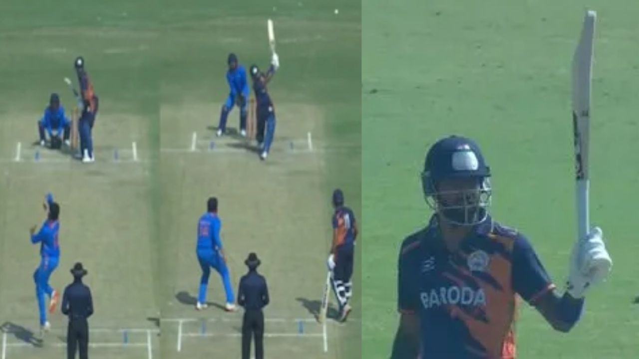 Hardik Pandya : विजय हजारे में हार्दिक पांड्या का तूफान: 6 गेंद में 66 से 100 पर पहुंचे, जड़ा पहला लिस्ट-A शतक