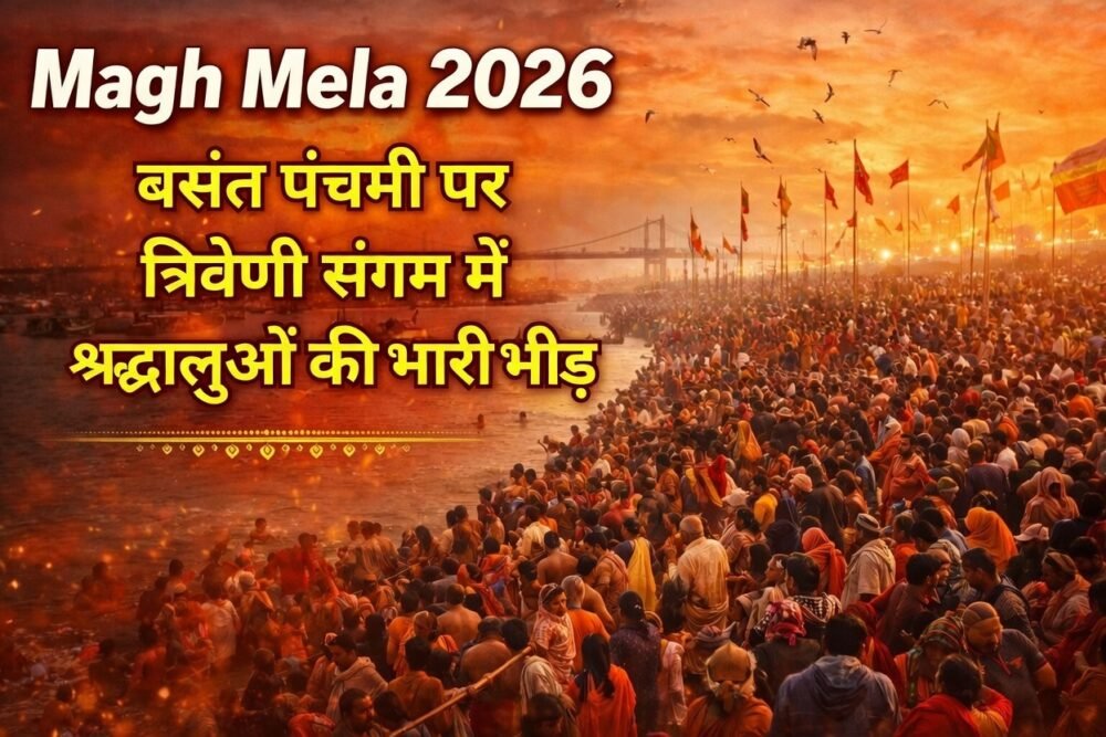 Magh Mela 2026: बसंत पंचमी पर त्रिवेणी संगम में श्रद्धालुओं की भारी भीड़, 2 करोड़ लोगों ने लगाई आस्था की डुबकी