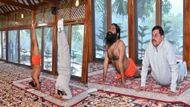 MP News : योगपीठ हरिद्वार में सीएम डॉ. मोहन यादव ने बाबा रामदेव के साथ किया योग अभ्यास, शीर्षासन करते दिखे