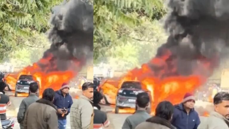 UP News : अयोध्या में चलती कार में लगी आग, सवारियों ने कूदकर बचाई जान, मचा हड़कंप