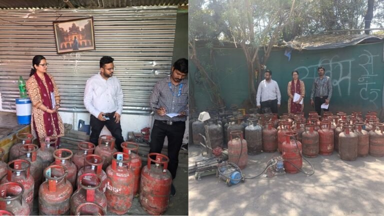 MP News : अवैध गैस सिलेंडर भंडारण पर बड़ी कार्रवाई, 66 सिलेंडर और रिफिलिंग मोटर जब्त