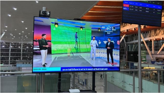 Passengers at Mana Airport can watch every IPL match