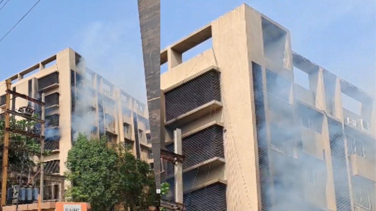 Raipur City News: Fire broke out due to AC blast in Cross Wind Apartment, panic spread in the multi-storey building.