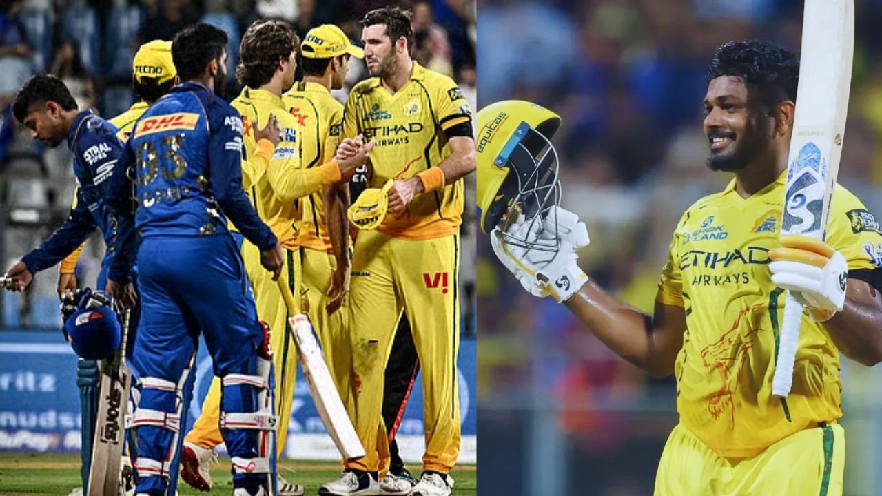 IPL 2026 : वानखेड़े में CSK ने रचा इतिहास, संजू सैमसन का नाबाद शतक और अकील हुसैन के 4 विकेट से MI को 103 रन से रौंदा