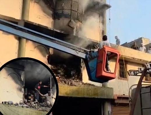 Matchbox Warehouse Fire: A massive fire broke out in a matchbox warehouse, causing losses worth lakhs due to a short circuit, a major accident was averted.