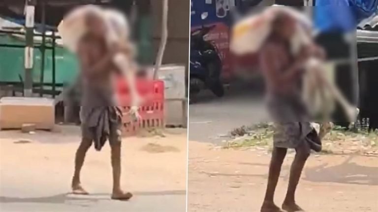 Odisha News: Brother reached the bank carrying the skeleton of his dead sister on his shoulder, said- now give me the money, know what is the whole matter